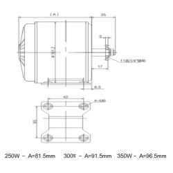 Silnik DC 24V 250W model 1016